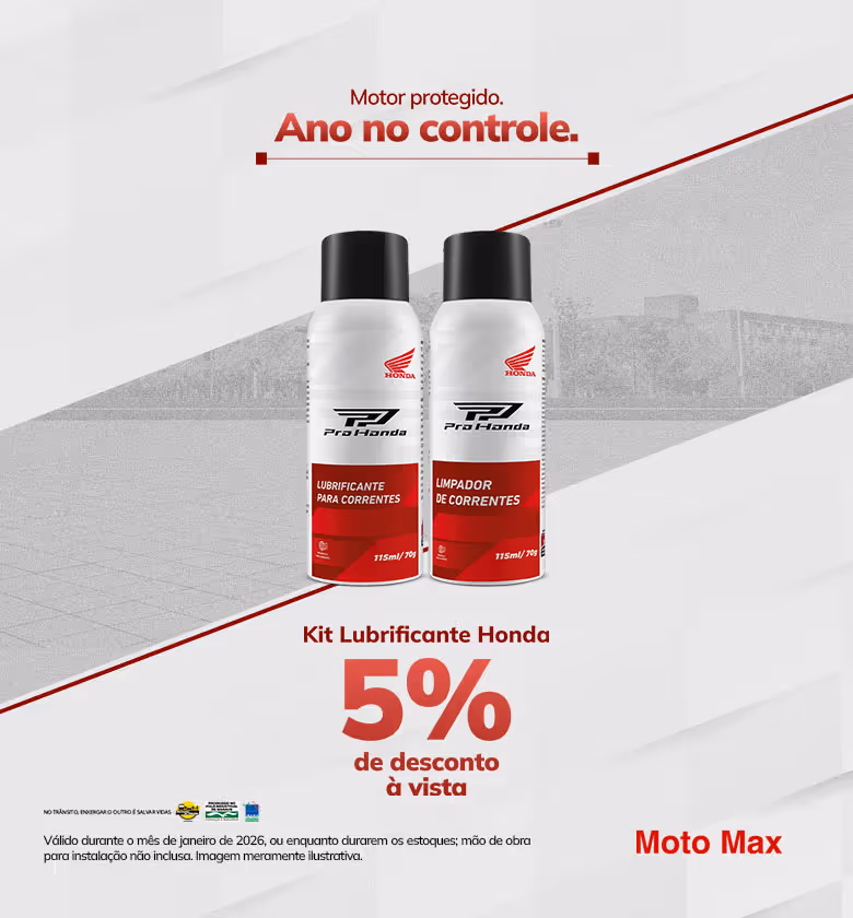 Banner Janeiro 2026 Moto Max Honda Kit Lubrificante