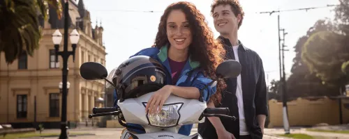 Controle de freios nas duas mãos da Biz 125 EX