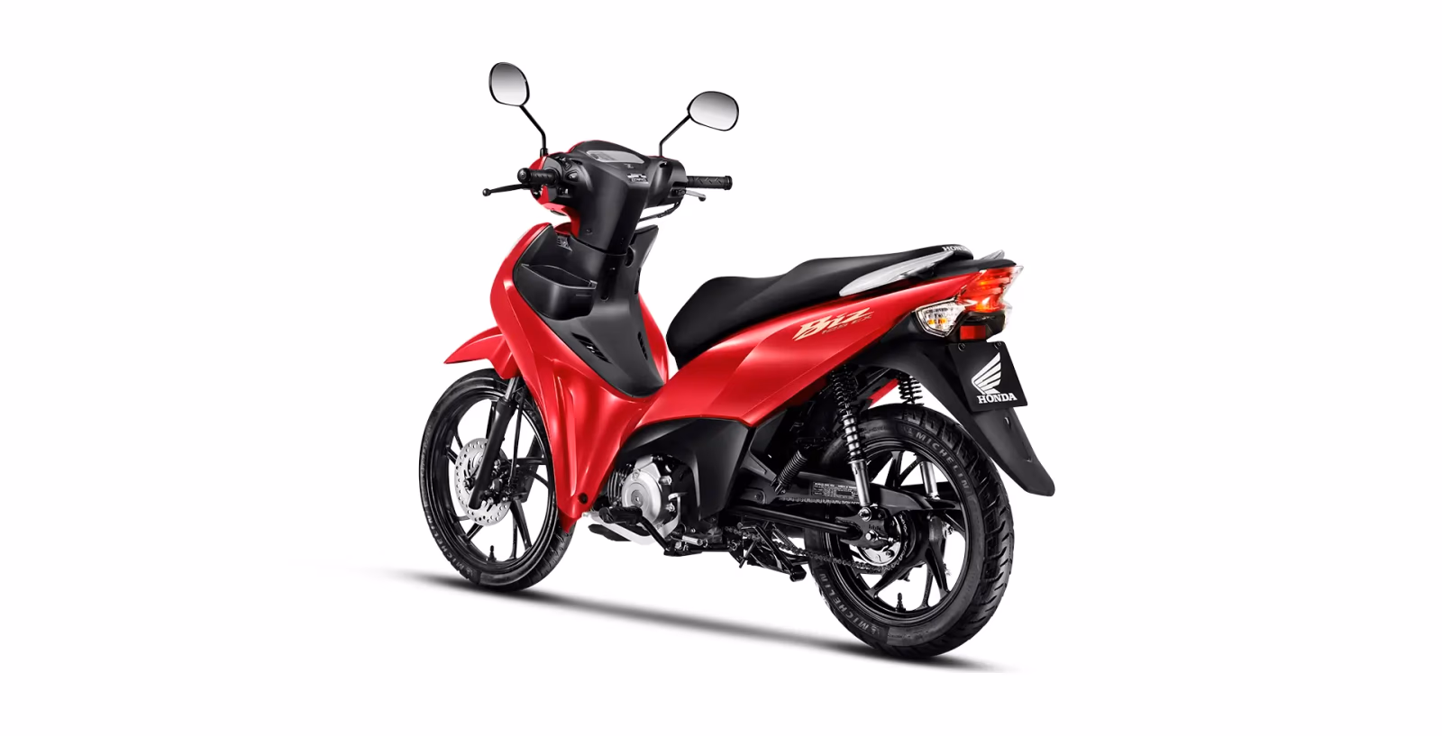 Honda Biz 125 EX traseira esquerda vermelha - 30 de 32