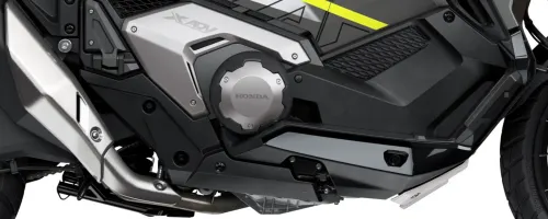 Detalhe do motor bicilíndrico Honda X-ADV 2025