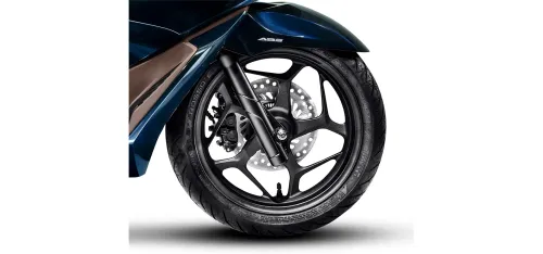 Detalhe do sistema de freio dianteiro PCX